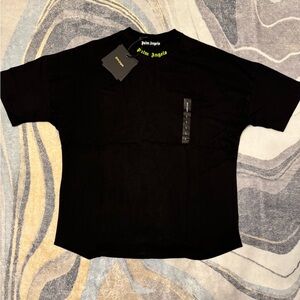 Palm Angels Black And Green Oversized Logo T-Shirt Size Large